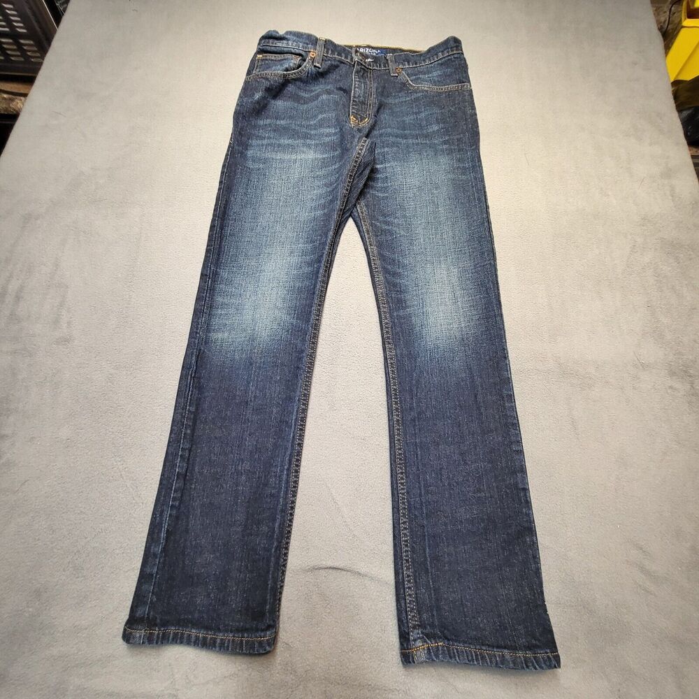 Arizona Jeans Mens 31x29 Blue Denim‎ Flex Athletic Straight Leg Distressed
